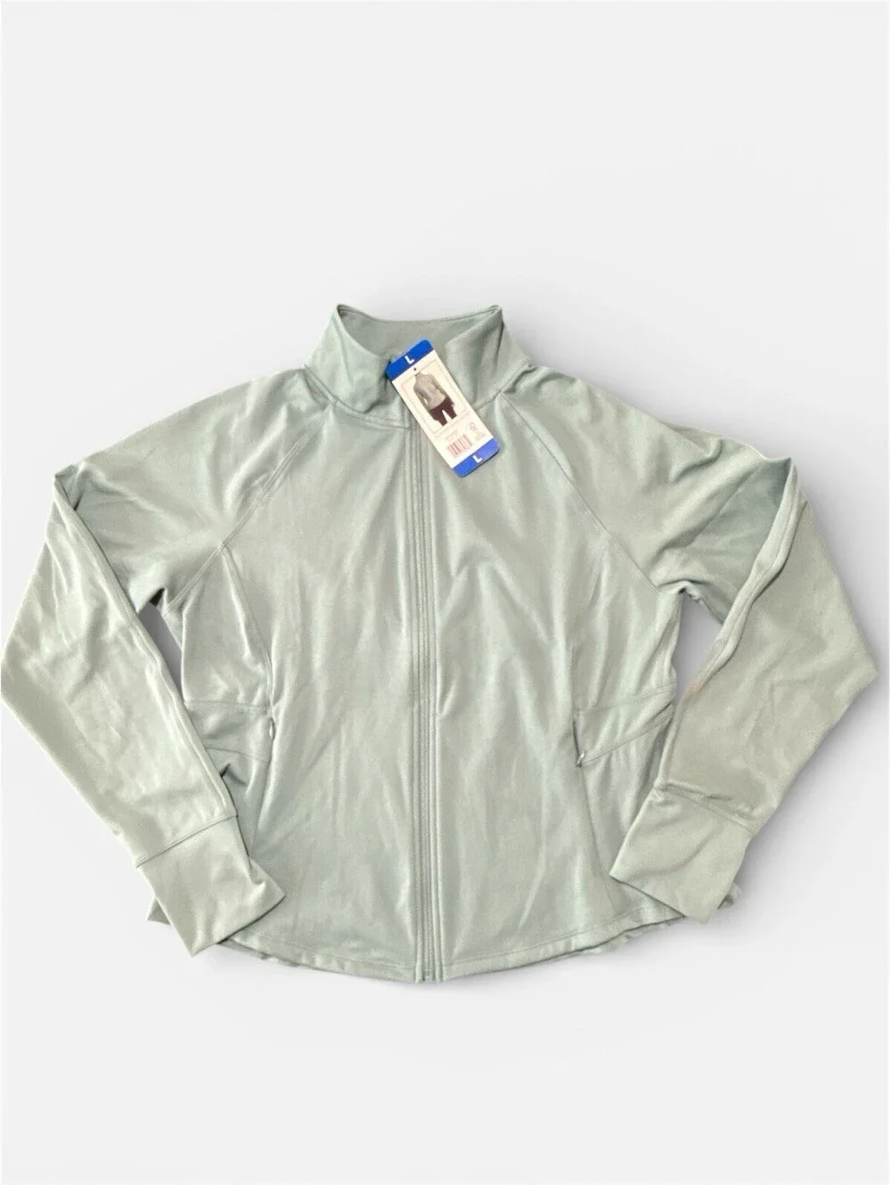 Jockey Tulip Hem Yoga Jacket in Arctic, Size Large